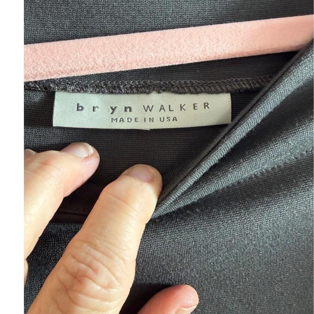 Bryn Walker Womens Small Dark Olive Grey Boxy Boat Neck Top soft elevated basic - Picture 4 of 11